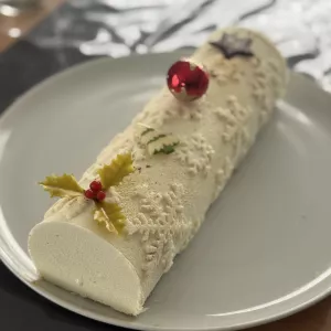 Bûche 🪵 Vanille Noix 🥜 de Pécan